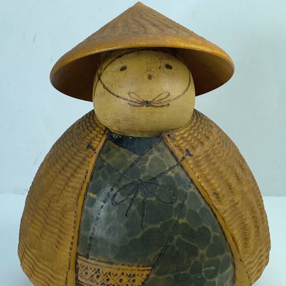 Japanese Folk Art kokeshi Sansaku Sekiguchi 関口三作 Wood Doll 16cm 6.3in A296